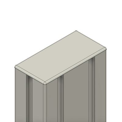 60-020-2 MODULAR SOLUTIONS POLYAMIDE PART<br>END CAP 45MM X 90MM LIGHT GRAY